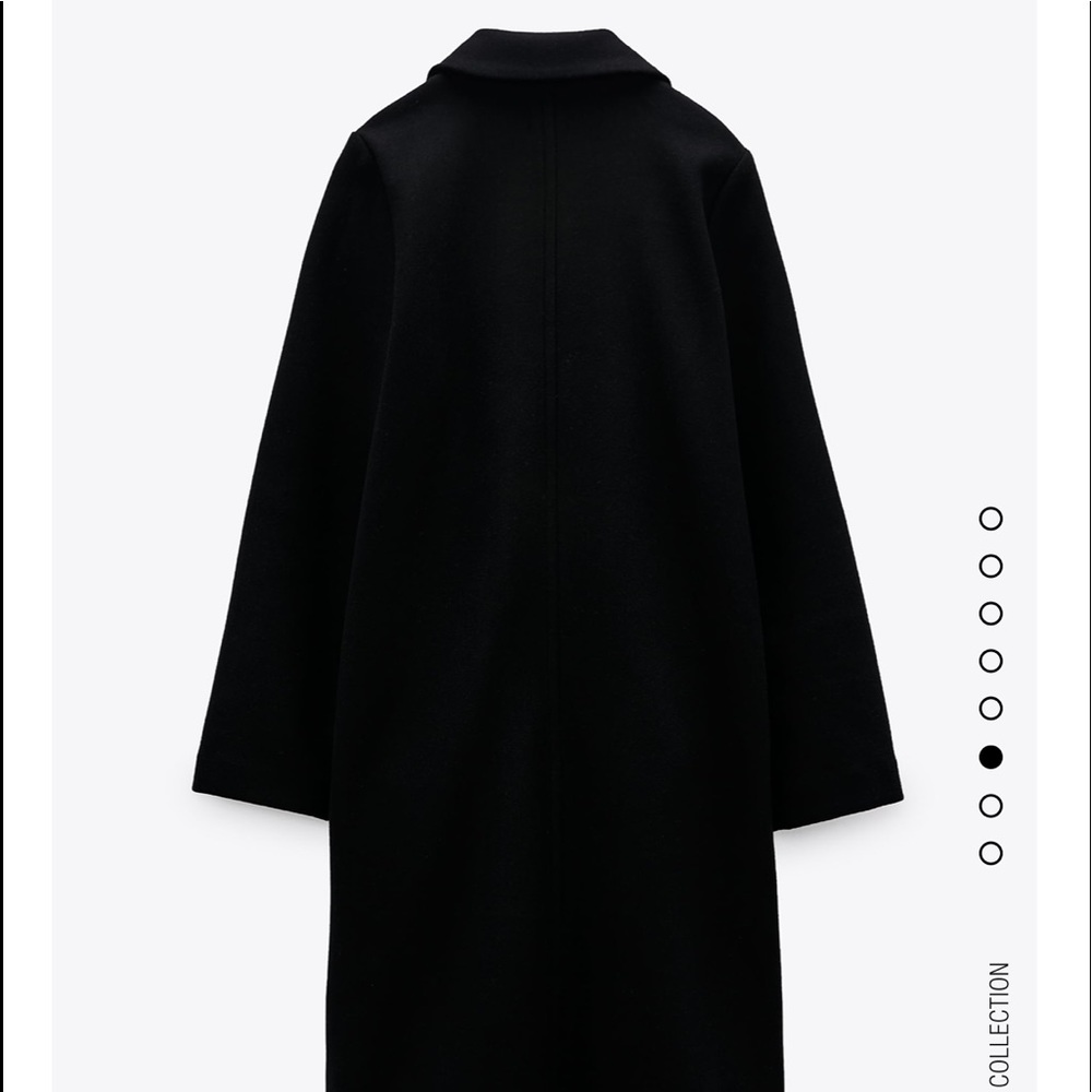 Zara Black Lapel Coat - Picture 5 of 8
